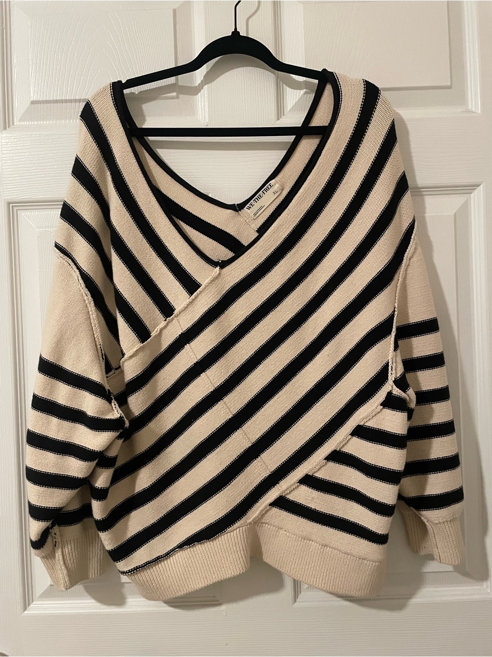 We The Free | Free People | Crossroads Striped V-Neck Sweater Pullover